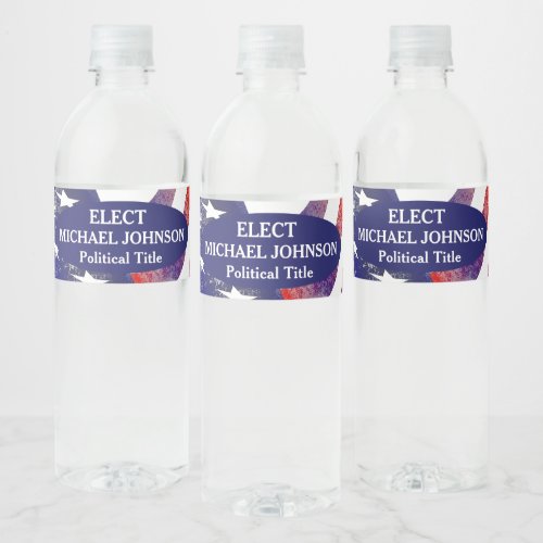 Custom Election Political Campaign  Water Bottle Label