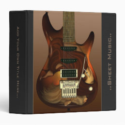 Custom Electric Guitar Sheet Music Binder