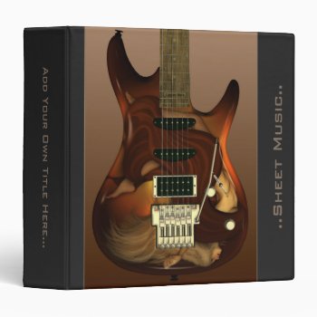 Custom Electric Guitar Sheet Music Binder by Specialeetees at Zazzle
