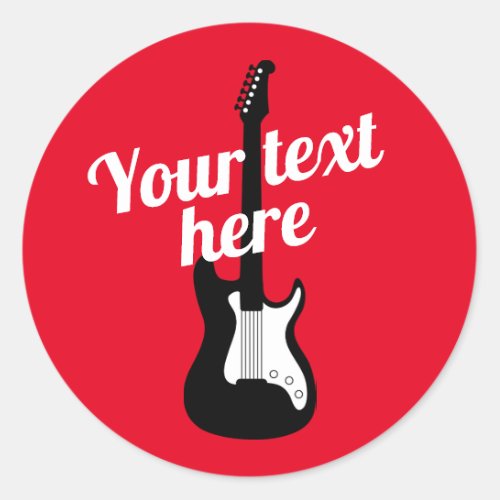 Custom electric rock guitar stickers for guitarist