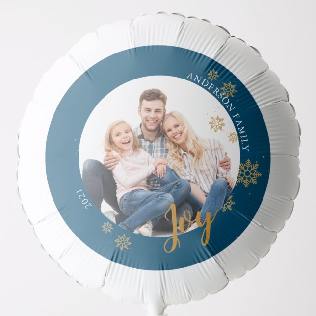 Custom Elegant 2 side Family Photo  Balloon (Front)