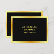 Custom Elegant Black And Gold Modern Template Business Card at Zazzle