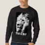 Custom Elegant Black White Pop Art Lion Head Men's Sweatshirt