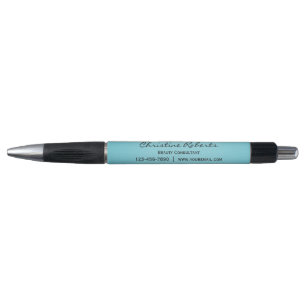 Custom Elegant Blue Teal Business Promotional  Pen