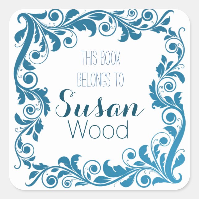 Custom Elegant Book Plate Stickers (Front)