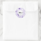 Custom Elegant Bridal Shower Floral Bohemian Classic Round Sticker (Bag)