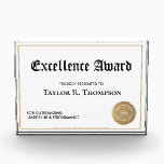 Custom Elegant Business Excellence award template<br><div class="desc">Honor outstanding achievements with this Custom Elegant Company Excellence Award—a sleek,  clear acrylic rectangular block designed to recognize top performers,  milestones,  and corporate success. Featuring a modern,  professional design,  this award can be personalized with your company logo,  recipient’s name,  and achievement details,  making it a meaningful and prestigious keepsake.</div>