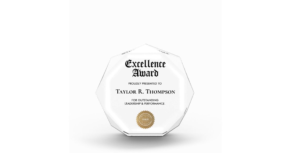 Custom Elegant Business Excellence award template | Zazzle