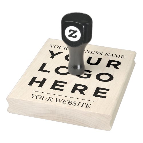 Custom Elegant Business Logo Name Website Rubber Stamp