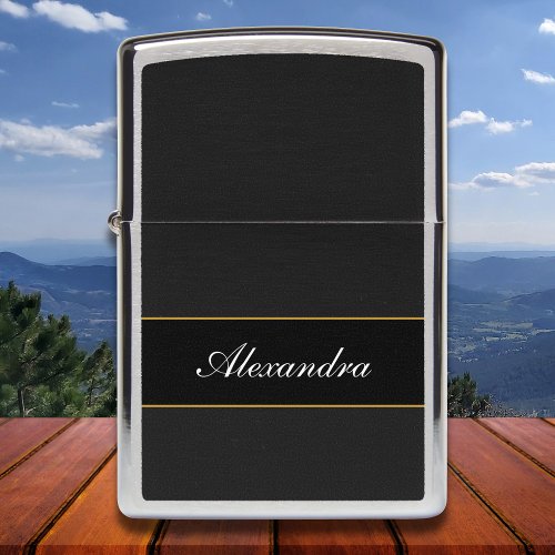 Custom Elegant Chic Script Name Personalized Zippo Lighter