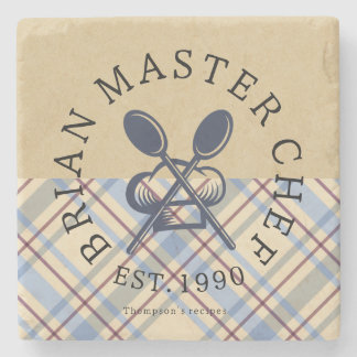 Custom elegant classic farmhouse artwork kraft stone coaster