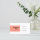 Custom Elegant Color Modern Professional Simple Business Card (Standing Front)