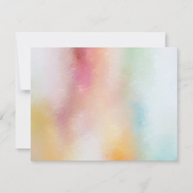 Custom Elegant Colorful Abstract Art Blank Note Card (Front)