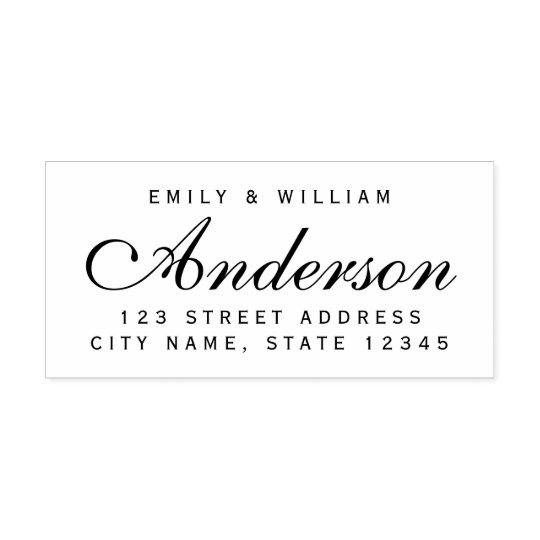 Custom Elegant Family Name Home Address Self Inking Stamp Self Inking Stamp