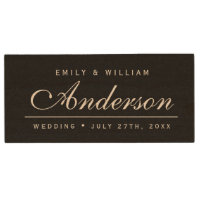 Custom Elegant Couple Family Name Wedding Wood USB Flash Drive