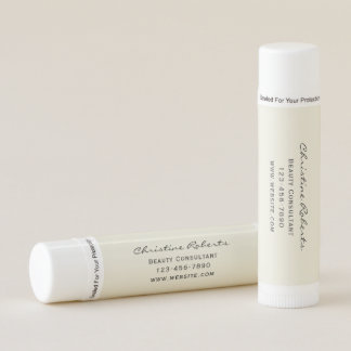 Custom Elegant Cream Business Promotional Gift Lip Balm