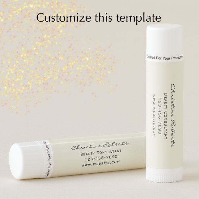 Custom Elegant Cream Business Promotional Gift Lip Balm (Creator Uploaded)