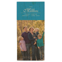 Custom Elegant Cursive The Family Name Photo Wood USB Flash Drive
