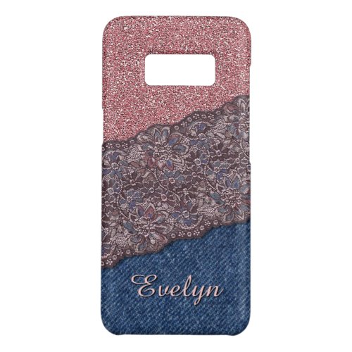Custom Elegant Cute Stylish Floral Lace Pattern Case_Mate Samsung Galaxy S8 Case