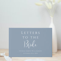 Custom Elegant Dusty Blue Letters to the Bride