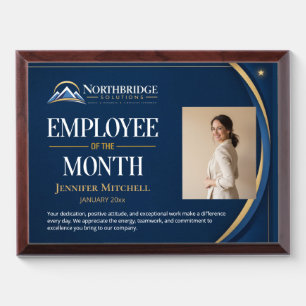 Custom Elegant Employee of the Month Award Plaque