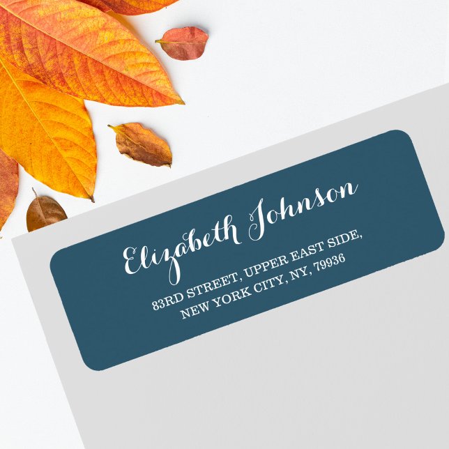 Custom Elegant Eucalyptus Blue Return Address Label (Custom Elegant Eucalyptus Blue Return Address Label)