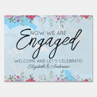 Custom Elegant Event Engagement Welcome Party Yard Sign