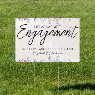 Custom Elegant Event Engagement Welcome Party Yard Sign