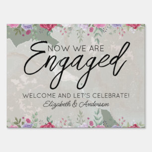 Custom Elegant Event Engagement Welcome Party Yard Sign