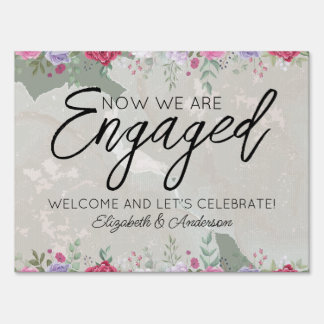 Custom Elegant Event Engagement Welcome Party Yard Sign