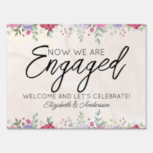 Custom Elegant Event Engagement Welcome Party Yard Sign