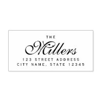Custom Elegant Family Name Home Address Self-inking Stamp