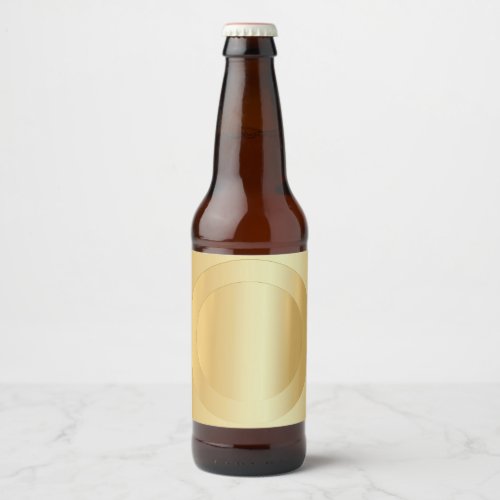 Custom Elegant Faux Gold Blank Template Beer Bottle Label