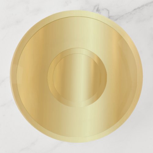 Custom Elegant Faux Gold Glamorous Blank Template Trinket Tray