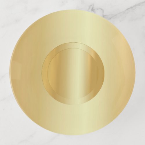 Custom Elegant Faux Gold Glamour Blank Template Trinket Tray