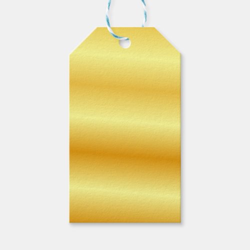 Custom Elegant Faux Gold Metallic Look Blank Gift Tags