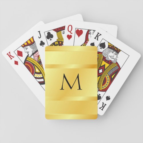 Custom Elegant Faux Gold Metallic Look Template Playing Cards