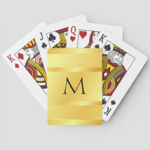 Custom Elegant Faux Gold Metallic Look Template Poker Cards