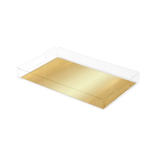 Custom Elegant Faux Gold Modern Blank Template Acrylic Tray