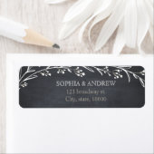 Custom elegant floral chalkboard rustic wedding label | Zazzle
