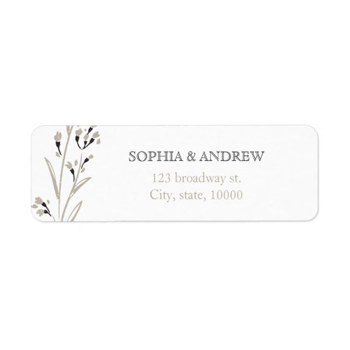 Custom elegant floral rustic wedding label