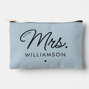 Custom Elegant Future Mrs. Modern Engagement Accessory Pouch