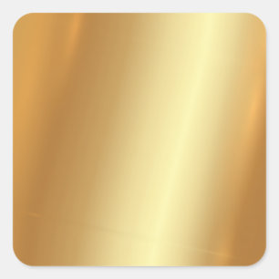 Custom Elegant Glamorous Faux Gold Blank Template Square Sticker