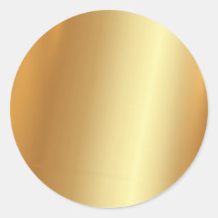 Custom Elegant Glamour Faux Gold Blank Template Classic Round Sticker