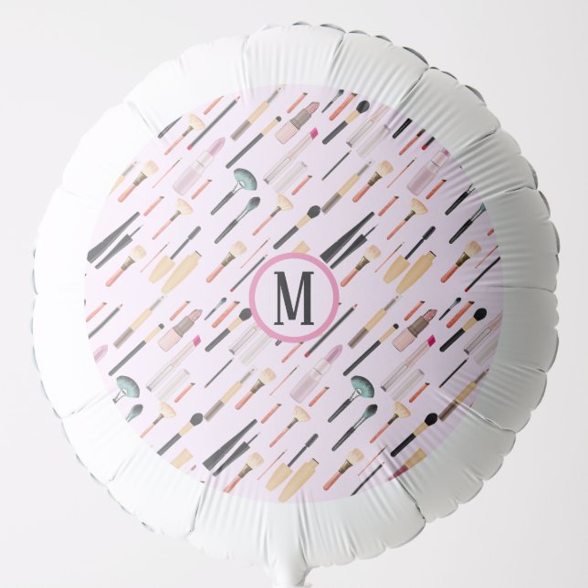 Custom Elegant Glittering Beauty Makeup Tools Balloon (Front)