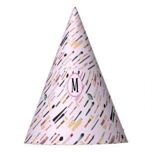 Custom Elegant Glittering Beauty Makeup Tools Party Hat