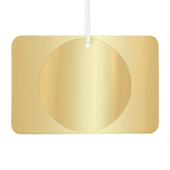 Custom Elegant Gold Look Blank Glamour Template Air Freshener (Front)