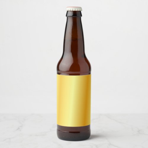 Custom Elegant Gold Look Blank Template Glamour Beer Bottle Label