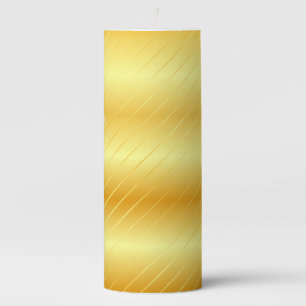 Custom Elegant Gold Look Trendy Template Classic Pillar Candle