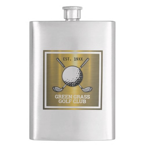 Custom Elegant Golf Club Logo Design Flask